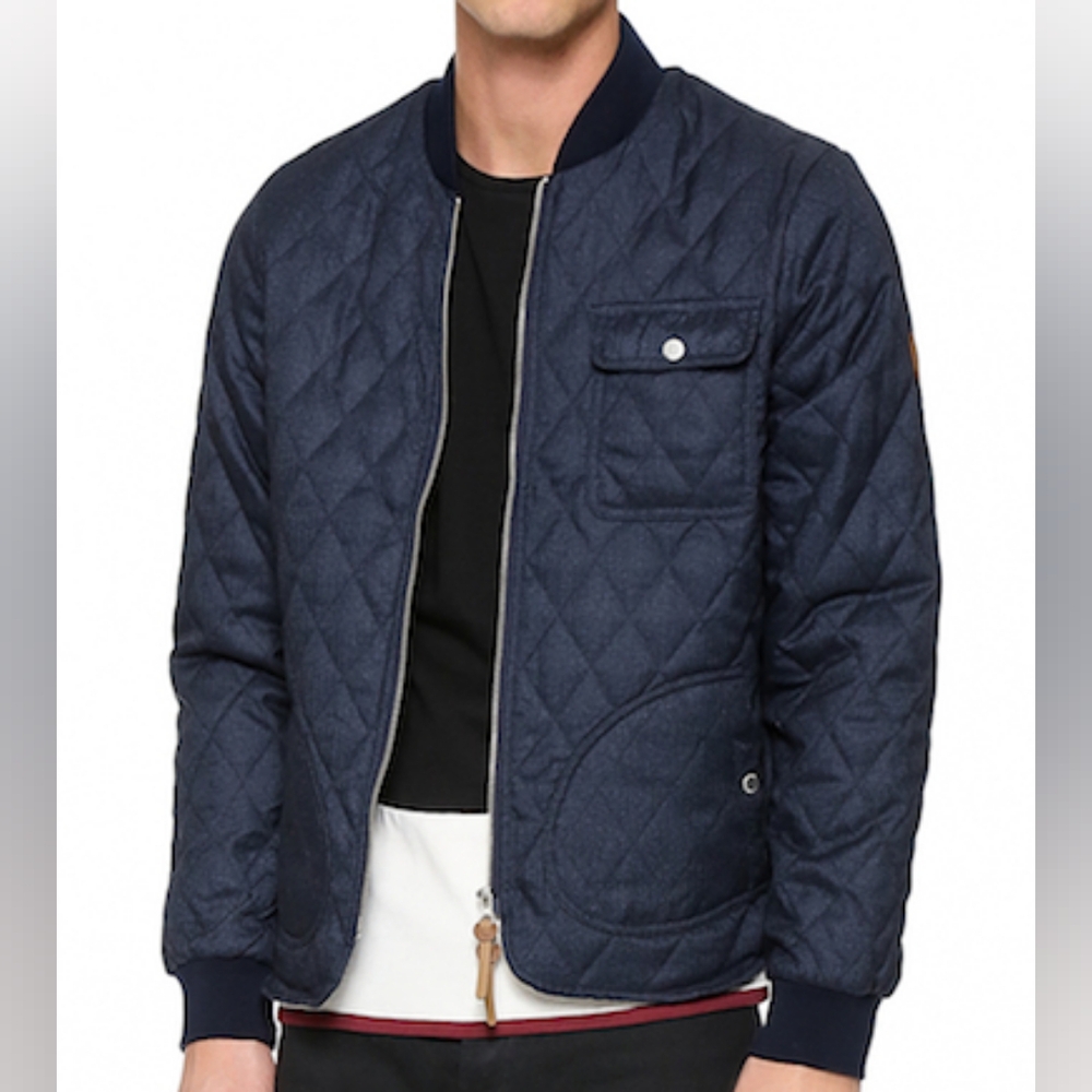 Native Youth Herringbone Varsity Jacket Size Medium
